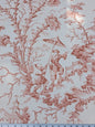 Scalamandre Pillement Cotton - Pink Red White
