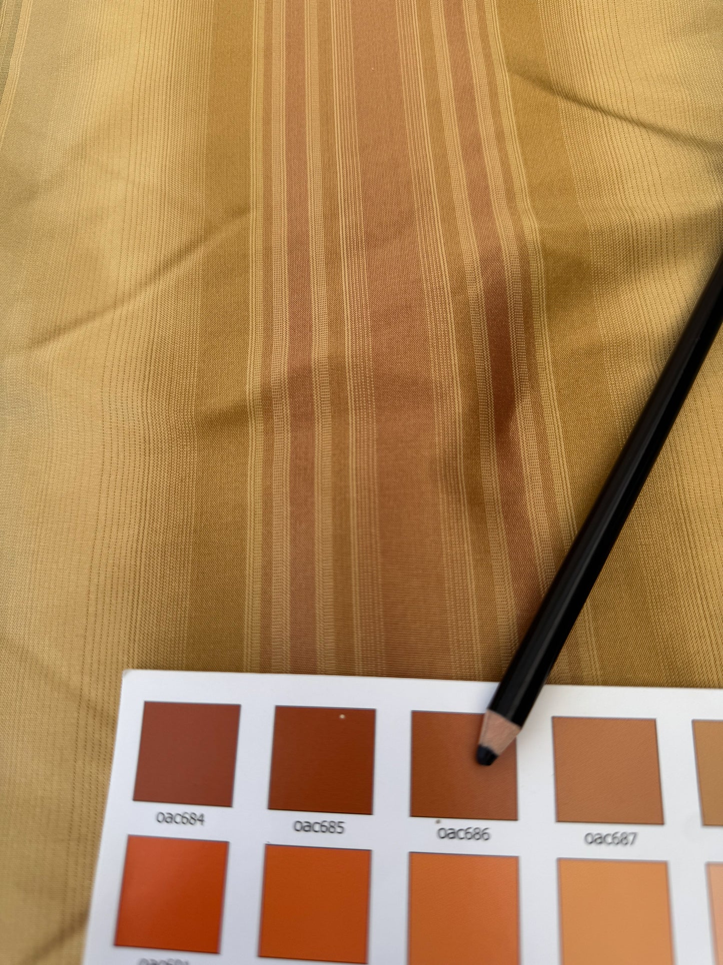 Scalamandre Ombre Silk Taffeta Stripe Terracotta Red Sage Green Beige Gold -By The Yard - MSRP USD248/y