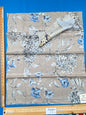 26 Berkbox77 Square Printed Fabrics by Grey Watkins Merrimon Linen Gray Floral 33" x 27"  MSRP USD 300+/Y
