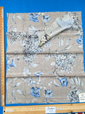 26 Berkbox77 Square Printed Fabrics by Grey Watkins Merrimon Linen Gray Floral 33" x 27"  MSRP USD 300+/Y