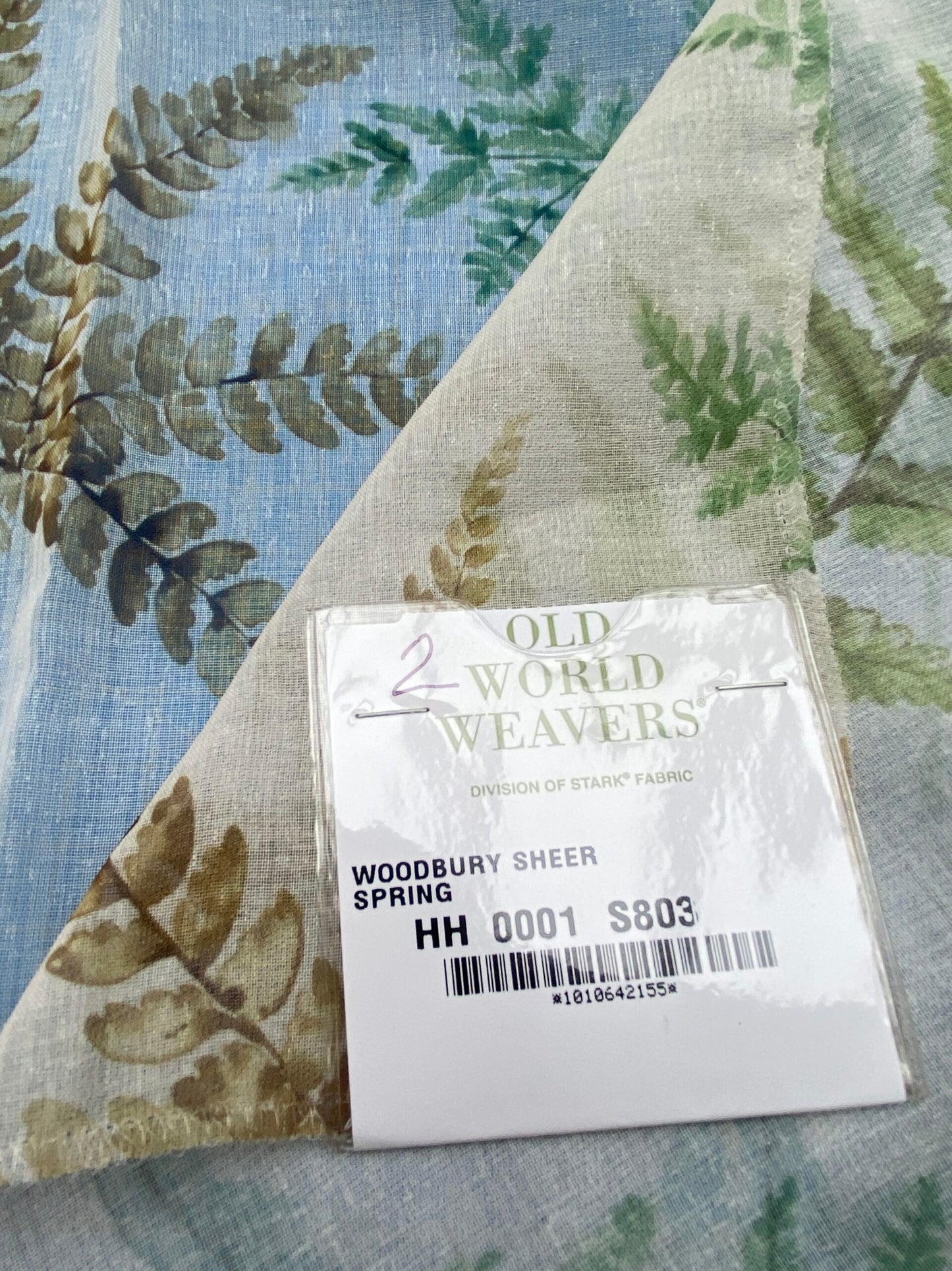 28 Berkbox77 Square Printed Fabrics by Old World Weavers Woodbury Sheer Spring Green Blue  Sheer MSRP USD 100/Y