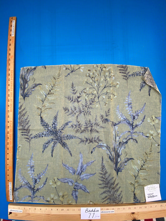 32 Berkbox77 Square Printed Fabrics by Old World Weavers Woodbury Sheer Lemon Birch Yellow Floral Print  Sheer MSRP USD 100/