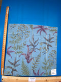 34 Berkbox77 Square Printed Fabrics by Old World Weavers Woodbury Sheer Aqua Berry Blue Gray Floral Print  Sheer MSRP USD 100/y