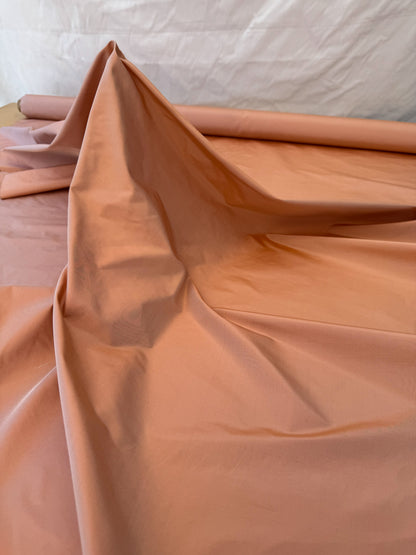 Scalamandre 100%silk Taffeta Juicy Peach Pink Orange With Silver Shot - By The Yard
