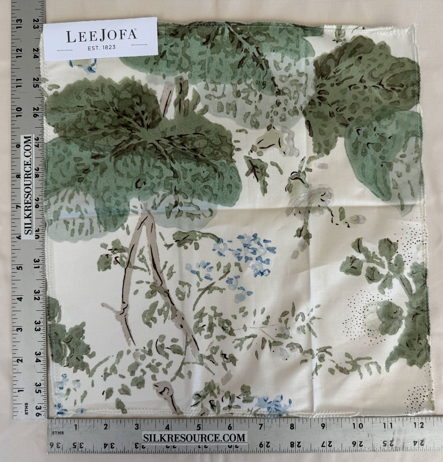 Lee Jofa Hollyhock HDB Grey Sage Cotton Floral Botanical MSRP USD796/y Special Order