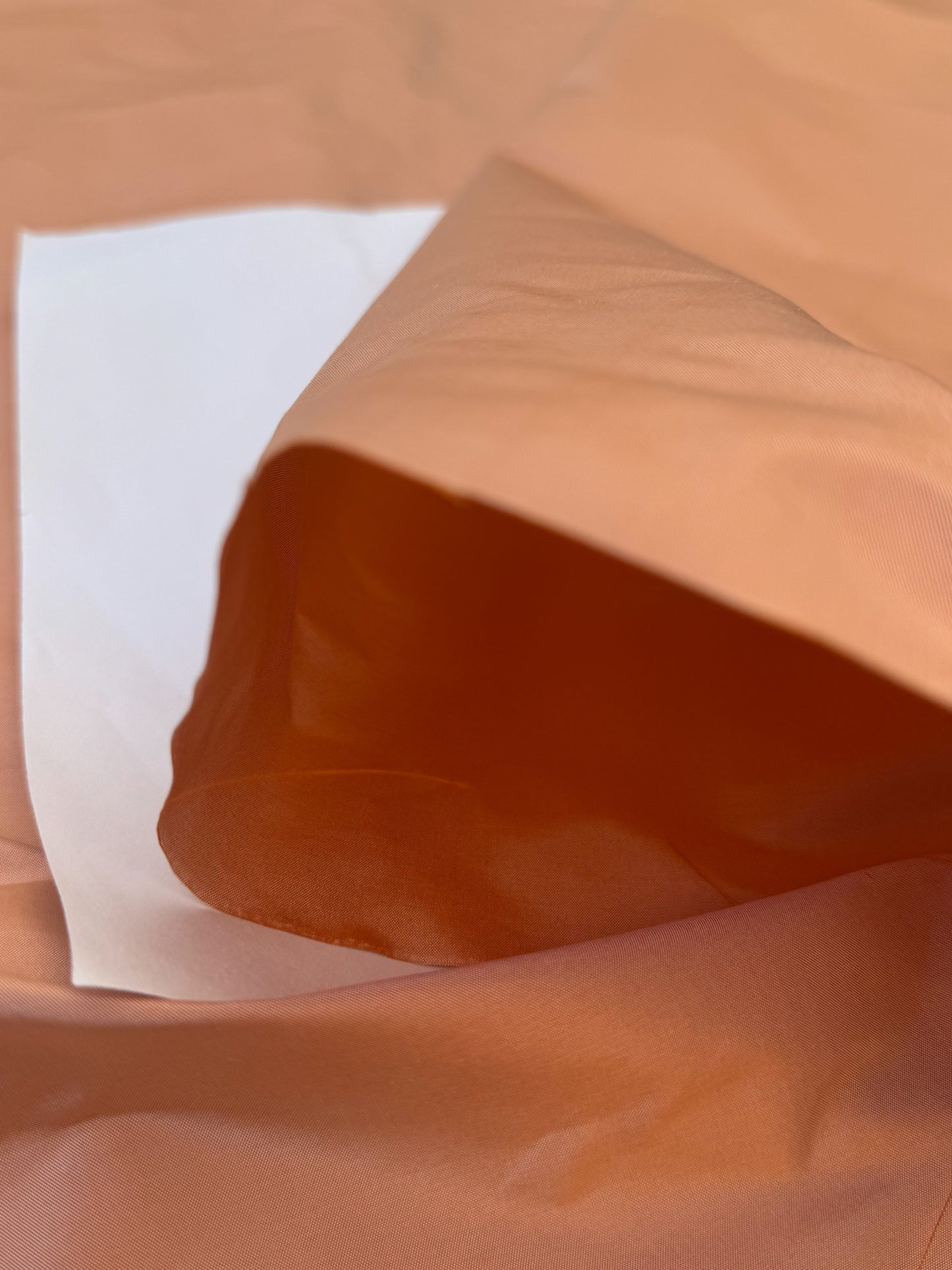 Scalamandre 100%silk Taffeta Juicy Peach Pink Orange With Silver Shot - By The Yard