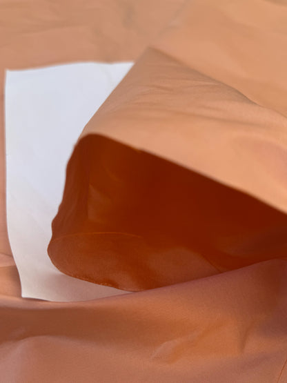 Scalamandre 100%silk Taffeta Juicy Peach Pink Orange With Silver Shot - By The Yard
