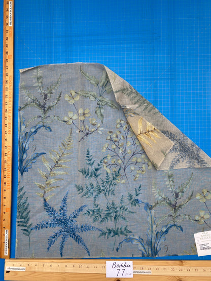 36 Berkbox77 Square Printed Fabrics by Old World Weavers Woodbury Sheer Khaki Beige Floral Print Sheer MSRP USD 100/y