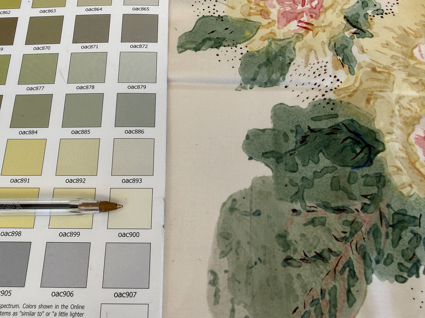 Lee Jofa Hollyhock HDB Apricot Lake Red Green Cotton Floral Botanical MSRP USD796/y Special Order