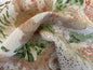 Lee Jofa Hollyhock HDB Coral Apple Red Pink Green Linen Print Floral Botanical MSRP USD796/y Special Order