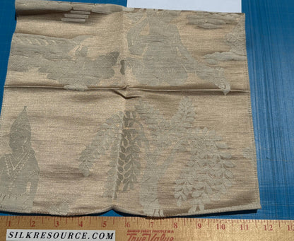 Special Order Clarence House Sukhothai Linen Silk Fawn Brown Asian Damask MSRP USD 356/y