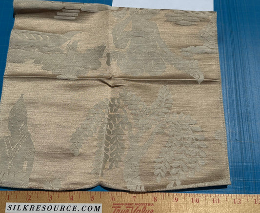 Special Order Clarence House Sukhothai Linen Silk Fawn Brown Asian Damask MSRP USD 356/y
