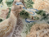 Lee Jofa Hollyhock HB Celadon Green Linen Print Floral Botanical MSRP USD750/y Special Order
