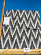 39 Berkbox77 Square Printed Fabrics by Scalamandre Adras Ikat Weave Carbon Black White Cotton Chevron MSRP USD 150/y