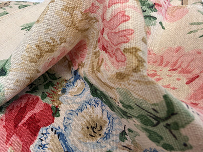 Lee Jofa Hollyhock HDB Multi Linen Print Floral Botanical MSRP USD796/y Special Order