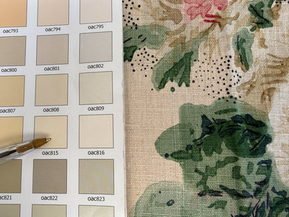 Lee Jofa Hollyhock HDB Multi Linen Print Floral Botanical MSRP USD796/y Special Order