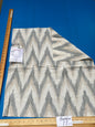 40 Berkbox77 Square Printed Fabrics by Scalamandre Adras Ikat Weave Mineral Gray White Cotton Chevron MSRP USD 150/y