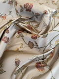 BY Yard Kravet Villa Carlotta Pongee 100% silk Lampas Chinoiserie Peony Rose Vine Pale Gold MSRP USD 354/Y