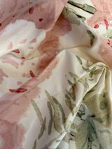 Lee Jofa Hollyhock HDB Coral Olive Cotton Floral Botanical MSRP USD796/y Special Order