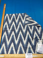 41 Berkbox77 Square Printed Fabrics by Scalamandre Adras Ikat Weave Lapis Blue White Cotton Chevron MSRP USD 150/y