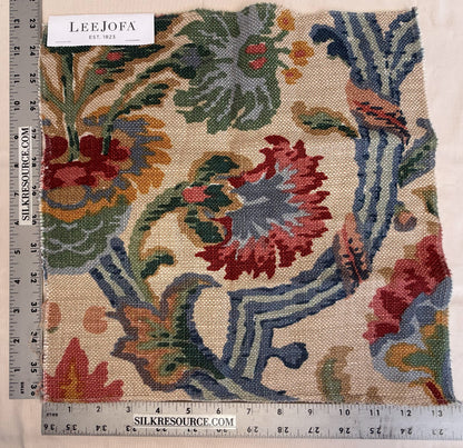 Special Order Lee Jofa  New Sevilla - Multi Medallion Suzani Persian Blue Red White Linen