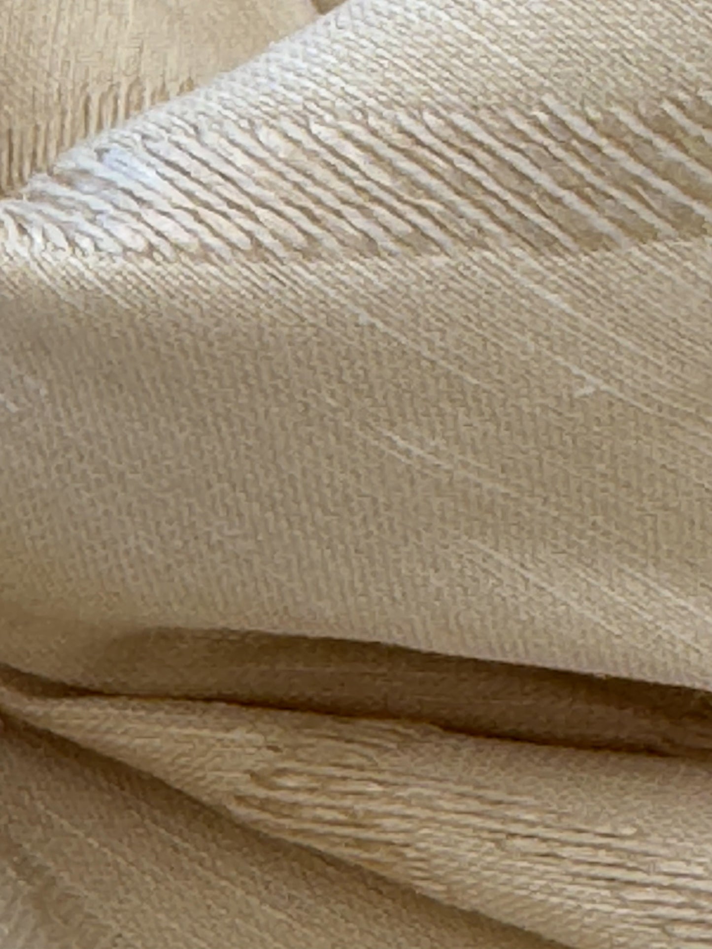 By Yard Scalamandre Soren Ivory White Modern Scandinavian Crewel Foliage Vine Linen MSRP USD 312/Y