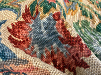 Special Order Lee Jofa  New Sevilla - Multi Medallion Suzani Persian Blue Red White Linen