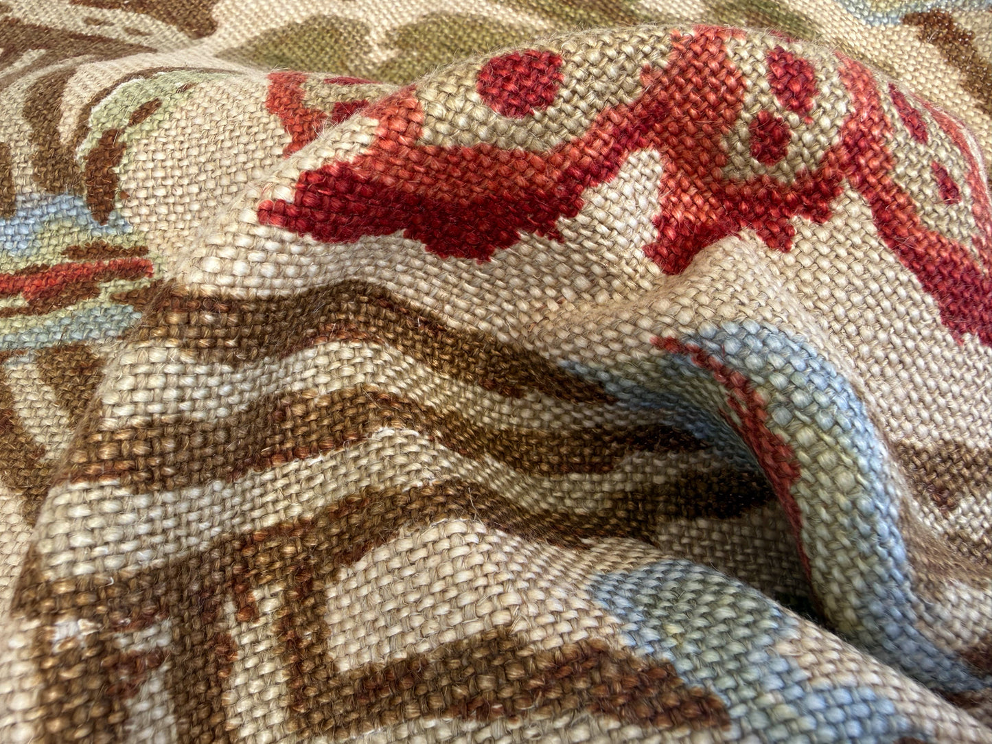 Special Order Lee Jofa New Sevilla - Red Olive Medallion Suzani Persian Green Brown Beige Linen