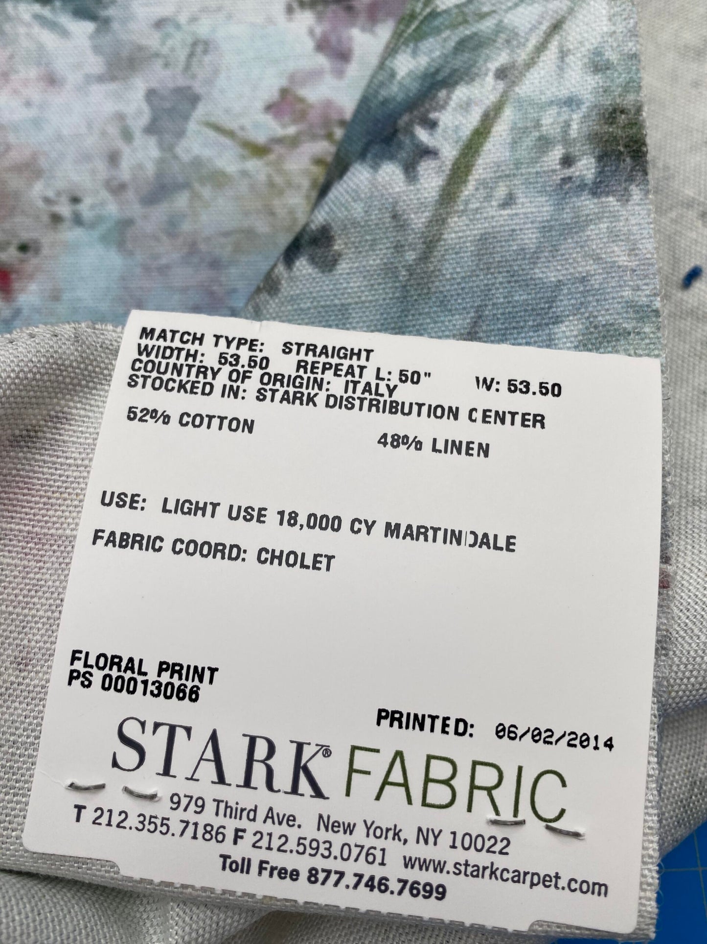 44 Berkbox77 Square Printed Fabrics by Old World Weavers Park Oriental Blue Orchid Flame French Impressionist MSRP USD 318/Y