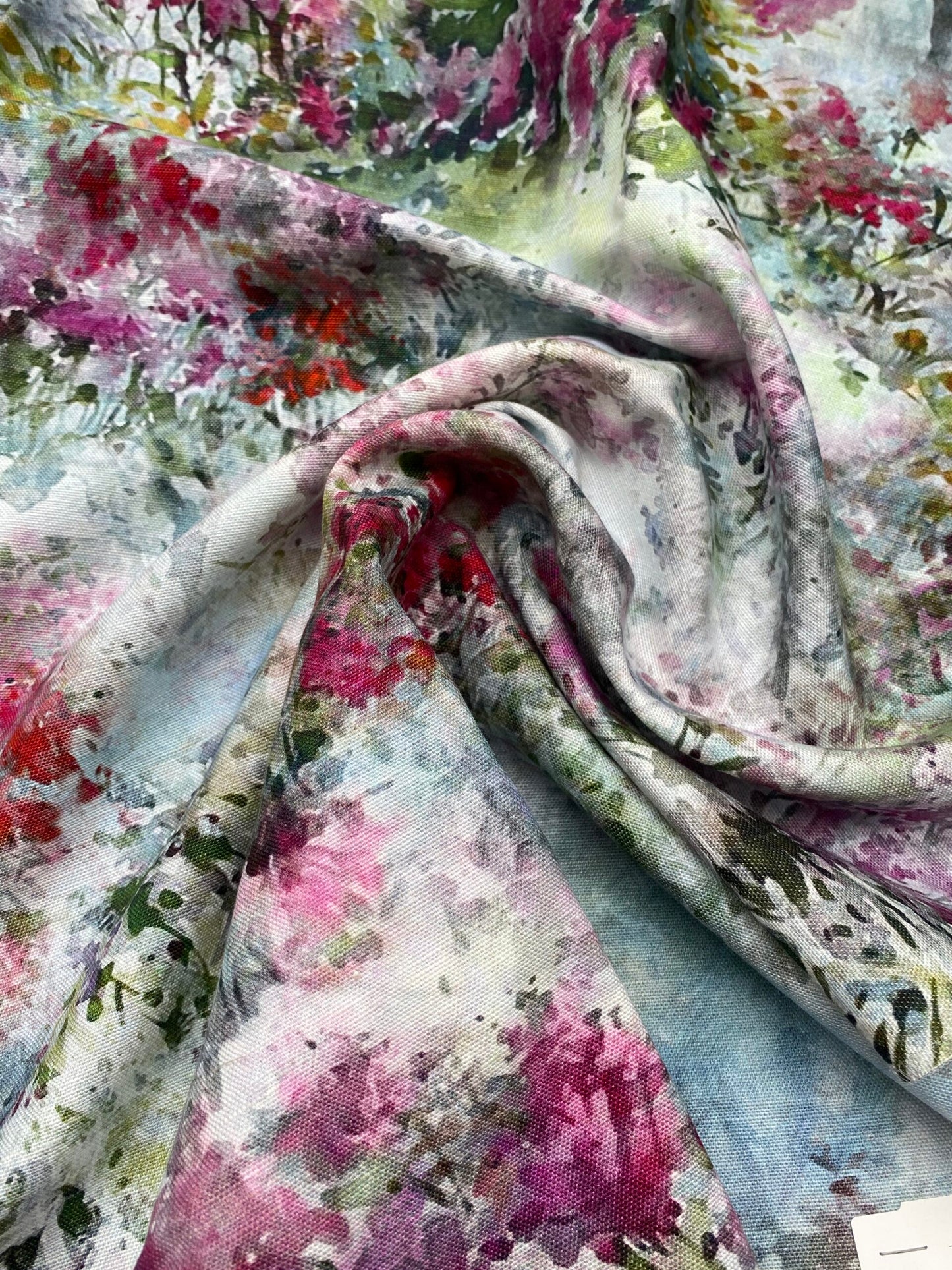 44 Berkbox77 Square Printed Fabrics by Old World Weavers Park Oriental Blue Orchid Flame French Impressionist MSRP USD 318/Y