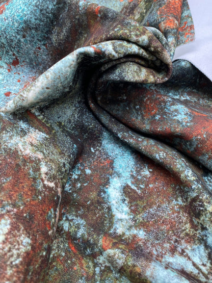 45 Berkbox77 Square Printed Fabrics by Jean Paul Gaultier Lelievre Oxydation Jade  Cotton Abstract Green MSRP USD 500+/yard