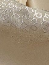 By Yard  100% Silk Damask Loop Doodle "vanilla" Ecru Beige Cream MSRP USD 200+/Y