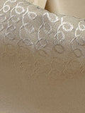 By Yard  100% Silk Damask Loop Doodle "vanilla" Ecru Beige Cream MSRP USD 200+/Y
