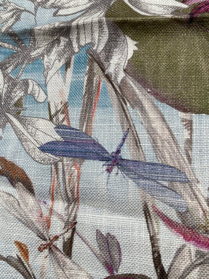 46 Berkbox77 Square Printed Fabrics by Old World Weavers La Gola Surf Green White MSRP USD278/y