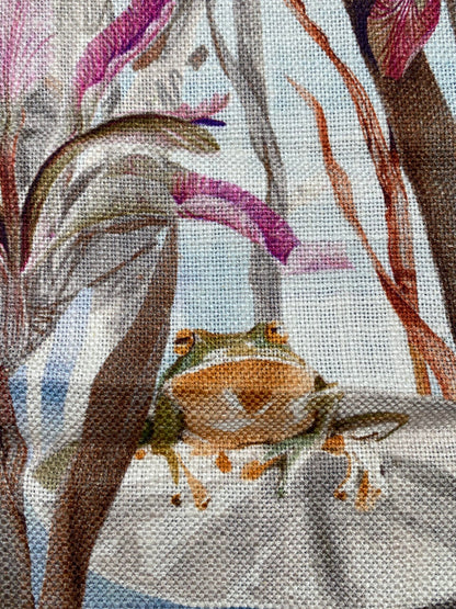 46 Berkbox77 Square Printed Fabrics by Old World Weavers La Gola Surf Green White MSRP USD278/y