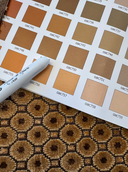 Scalamandre Florence II Cafe  Brown Dots Circle Geometric MSRP USD492/y