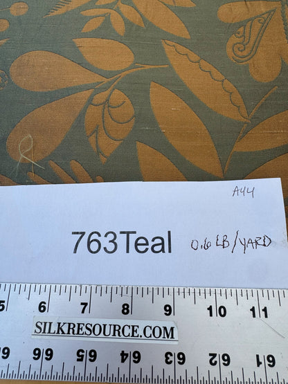 100% Silk Damask Fairy Tale Tree Of Life "teal" Blue Thick Josef Frank -By The Yard - MSRP USD356/Y