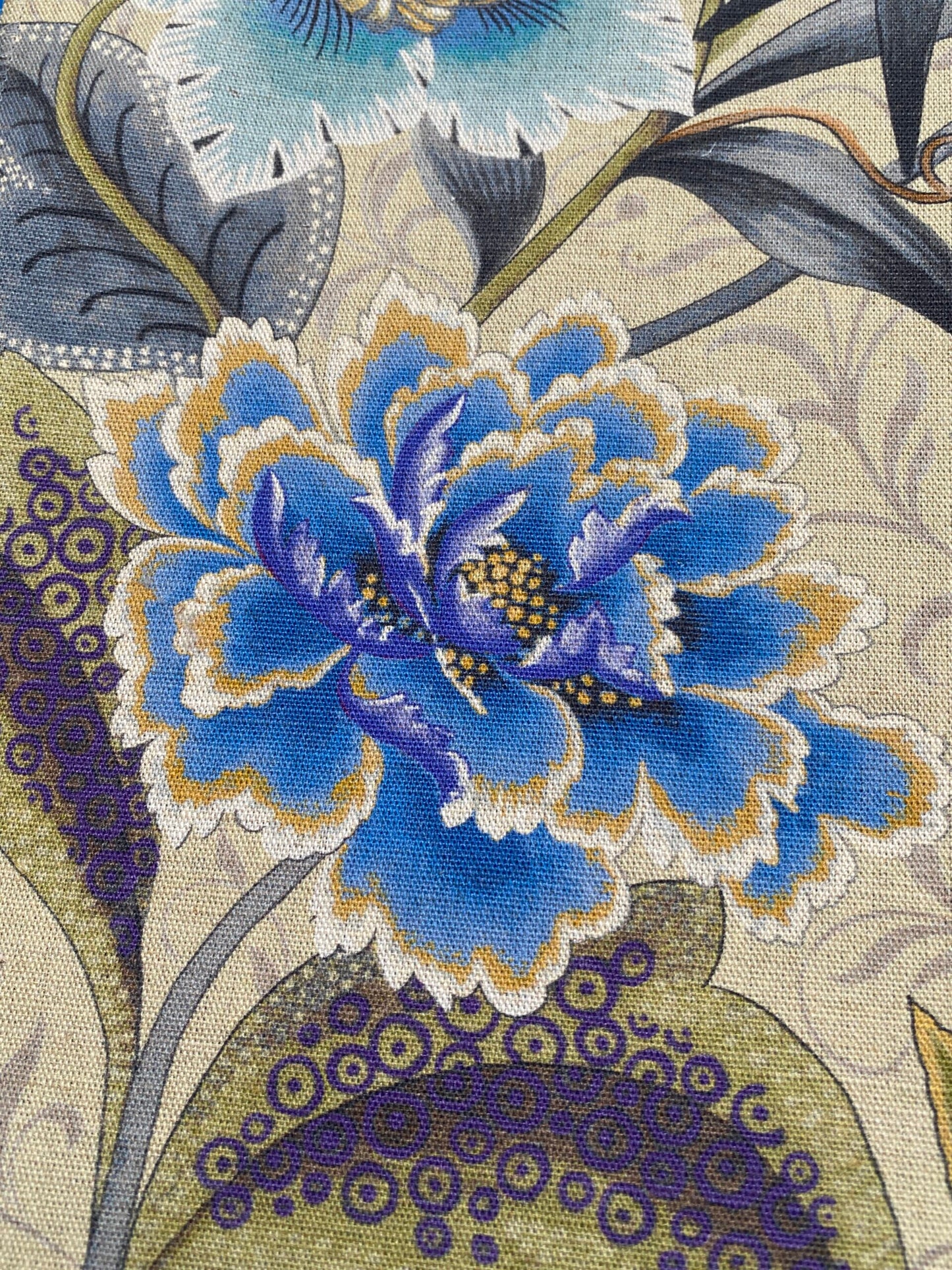 47 Berkbox77 Square Printed Fabrics by Old World Weavers Cottage Garden Purple Passion MSRP USD 204/yard