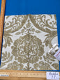 48 Berkbox77 Square Printed Fabrics by Scalamandre Luciana Damask Print Linen Beige White MSRP USD 346/yard