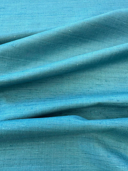 Scalamandre Vienne Texture Peacock Blue Silk Solid  Texture MSRP USD 276/y