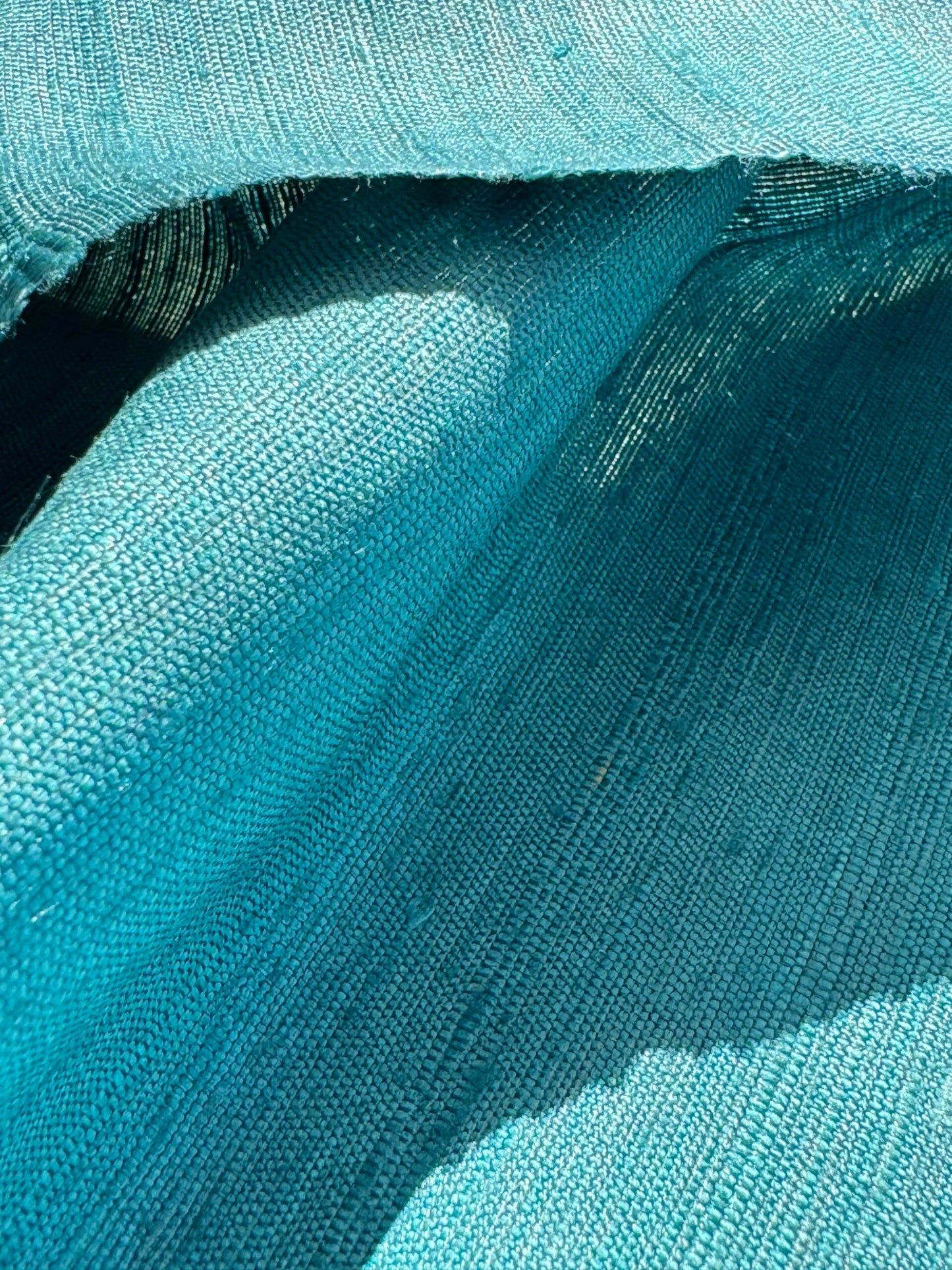 Scalamandre Vienne Texture Peacock Blue Silk Solid  Texture MSRP USD 276/y