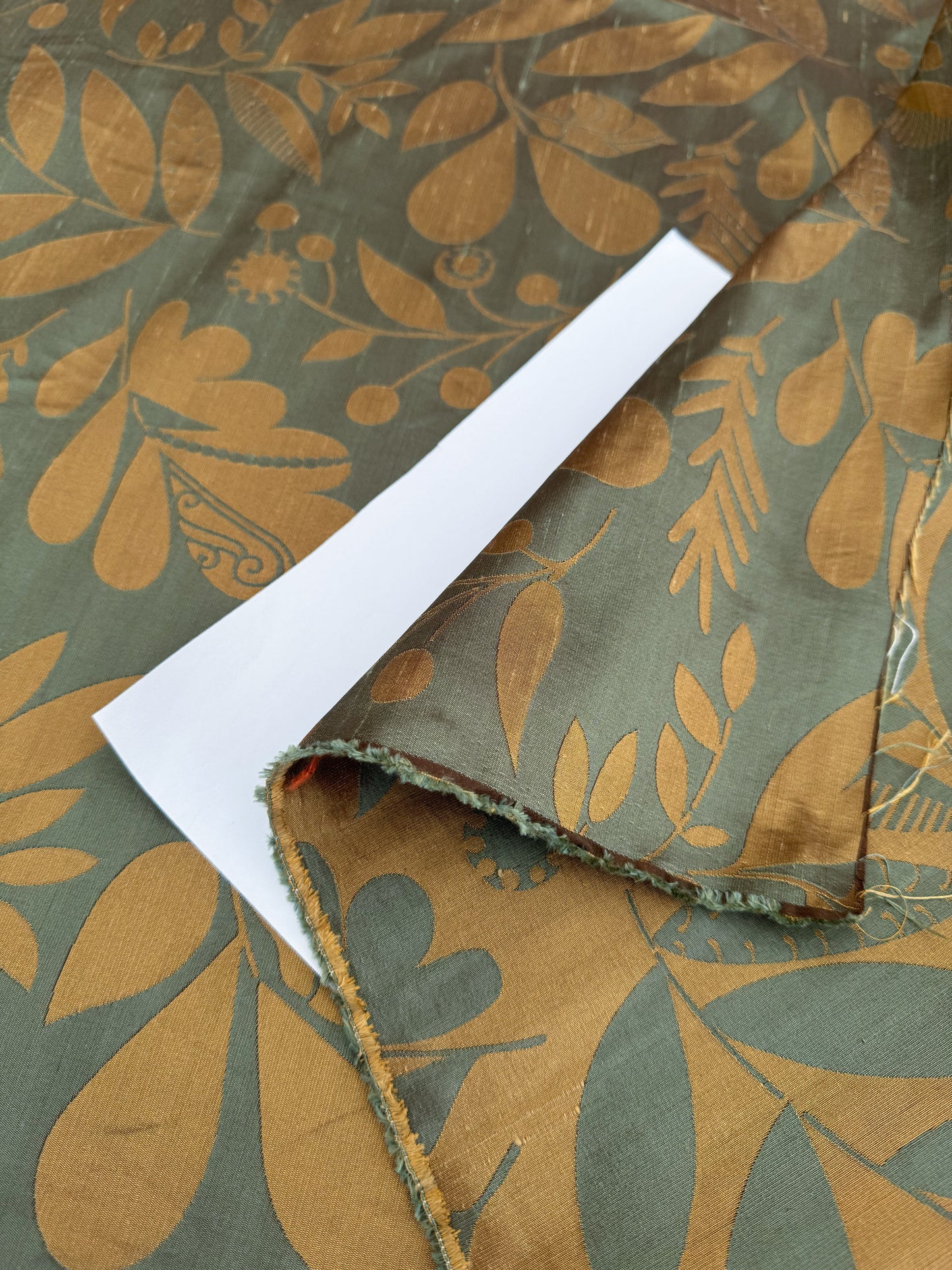 100% Silk Damask Fairy Tale Tree Of Life "teal" Blue Thick Josef Frank -By The Yard - MSRP USD356/Y