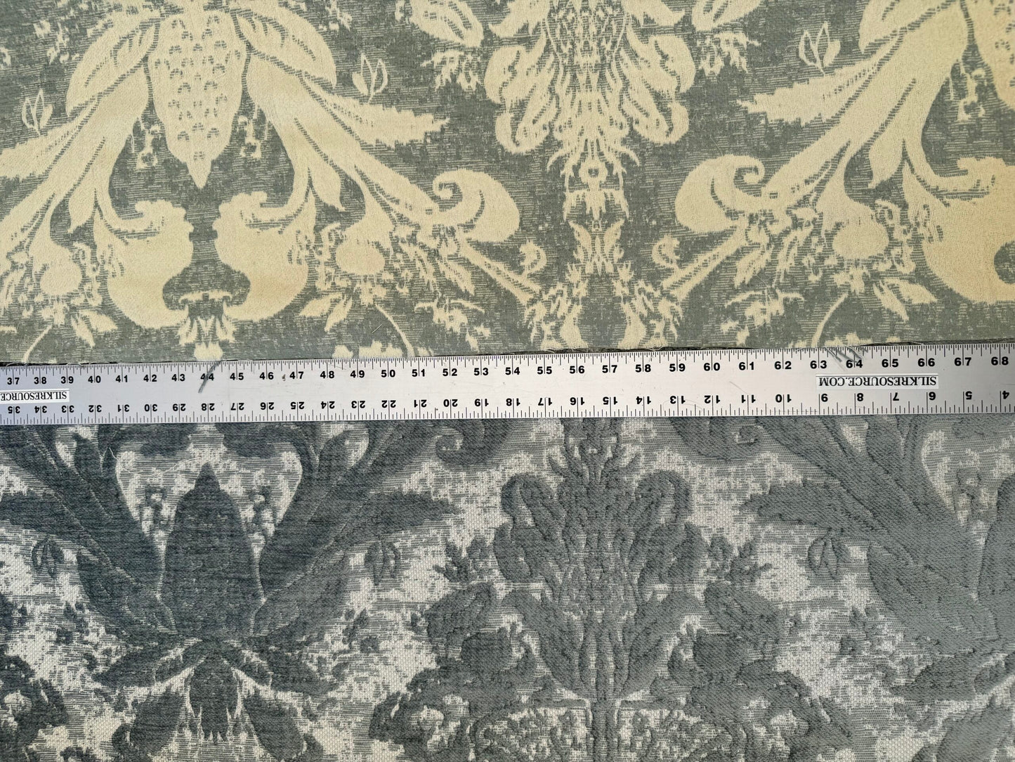 Scalamandre Amadeus Sea Foam Gray Damask Floral MSRP USD188/y