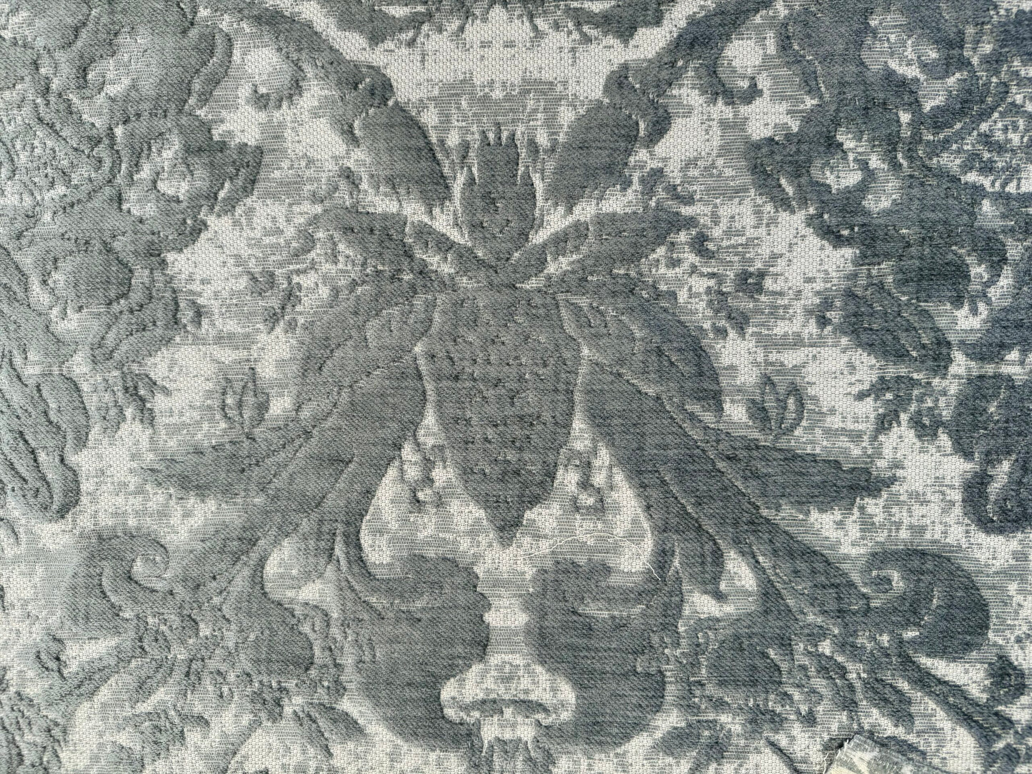 Scalamandre Amadeus Sea Foam Gray Damask Floral MSRP USD188/y