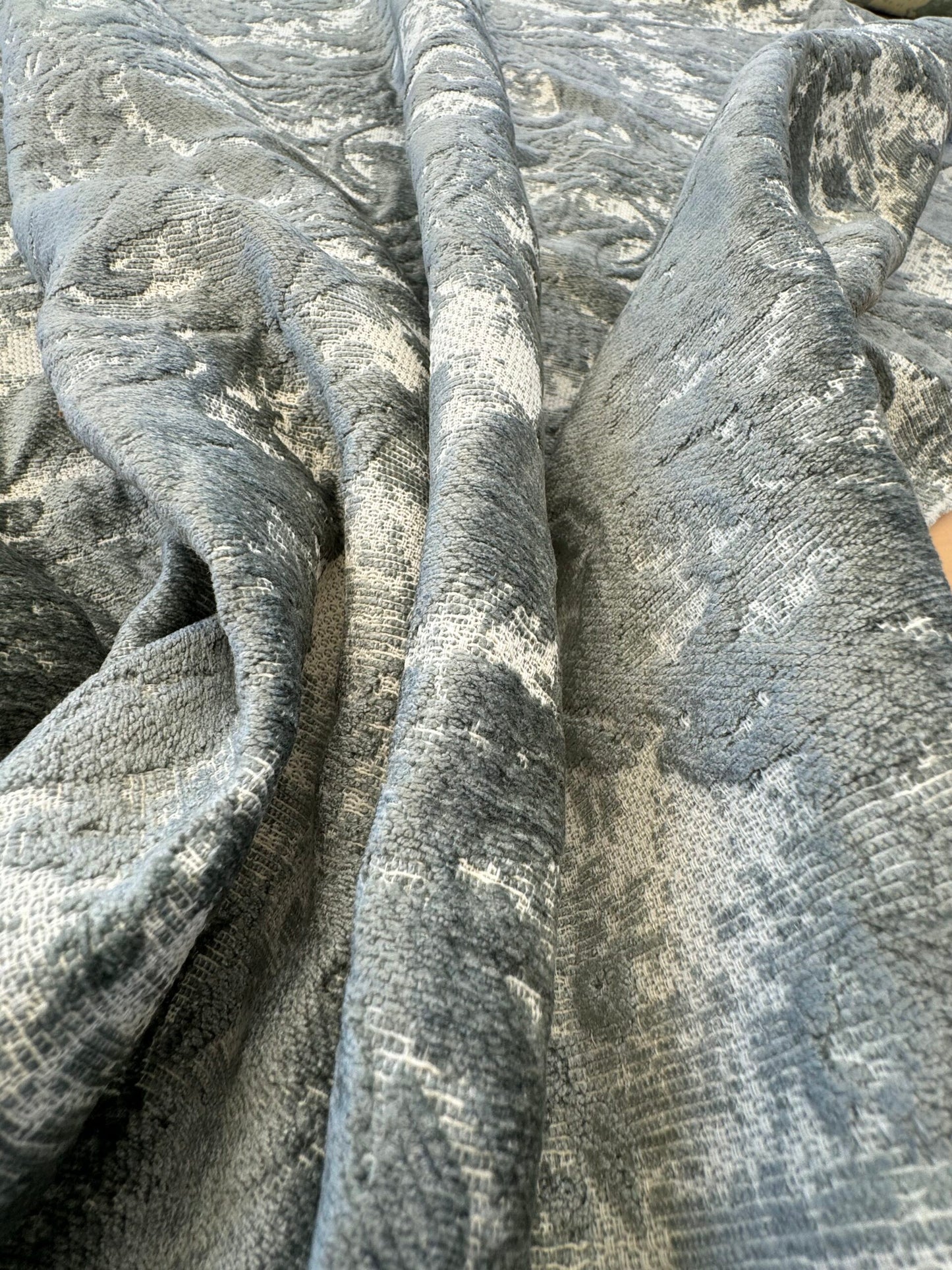 Scalamandre Amadeus Sea Foam Gray Damask Floral MSRP USD188/y