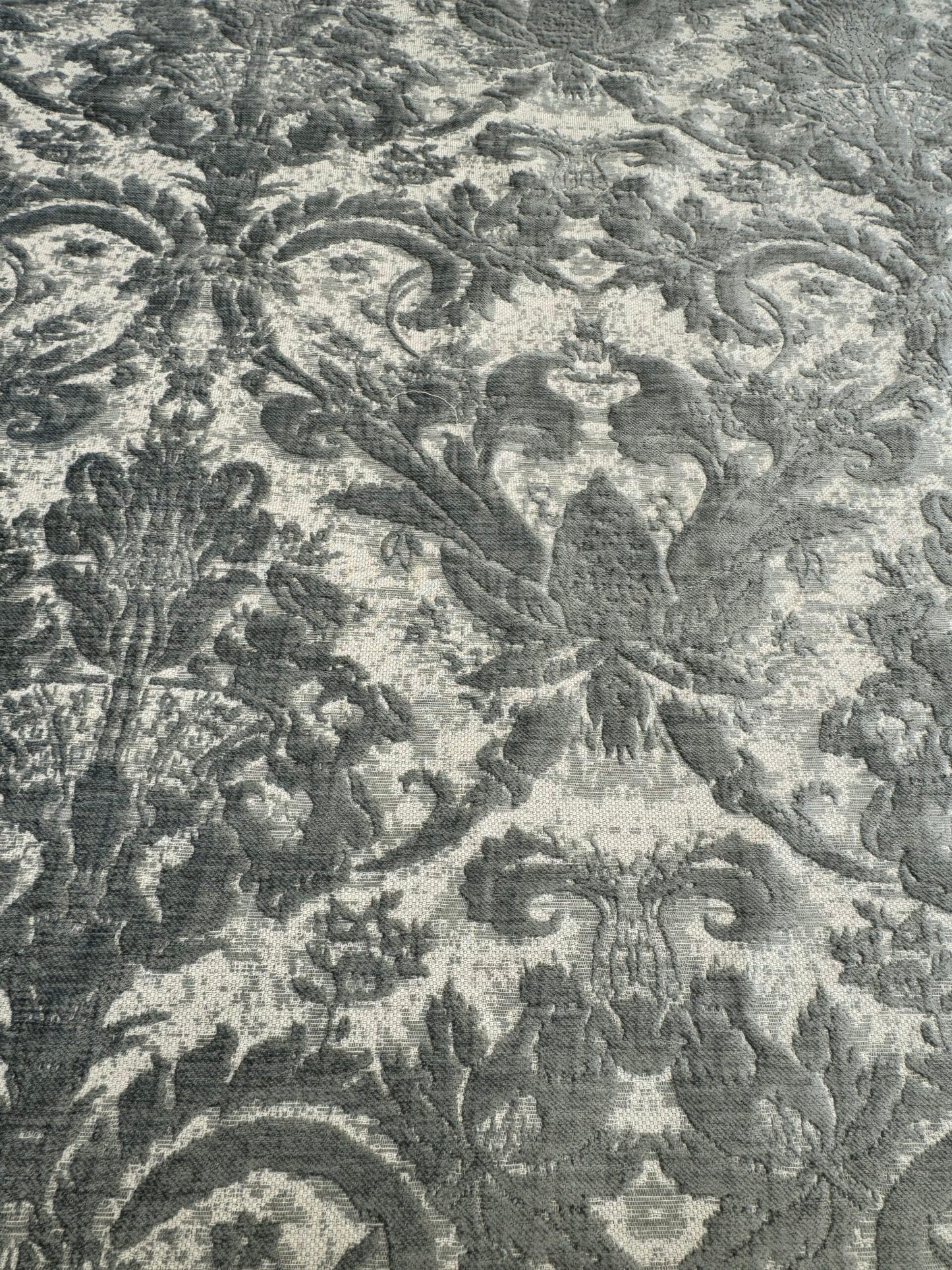 Scalamandre Amadeus Sea Foam Gray Damask Floral MSRP USD188/y