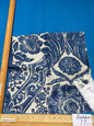 56 Berkbox77 Square Printed Fabrics by Scalamandre Luciana Damask Print Denim Linen Blue White MSRP USD346/y