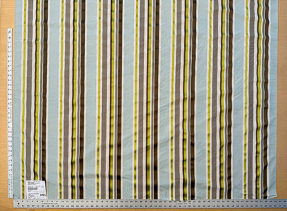 Scalamandre Tango Aqua/Multi Blue Green Rainbow Stripe 100% Silk Jacquard MSRP USD 324/y