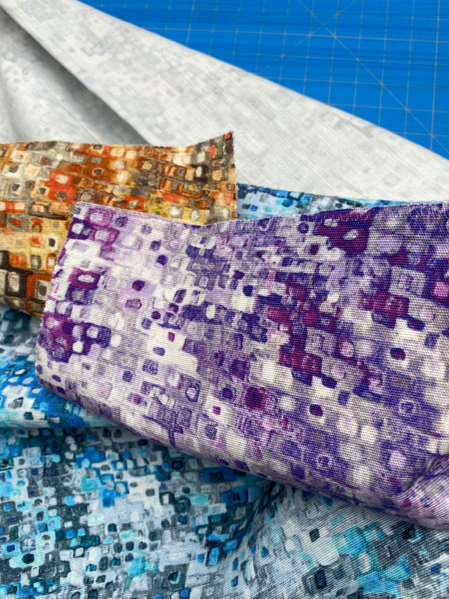 58 Berkbox77 Square Printed Fabrics by Grey Watkins Anantara Reef Blue Marine Abstract 1yd x 27" MSRP USD318/y