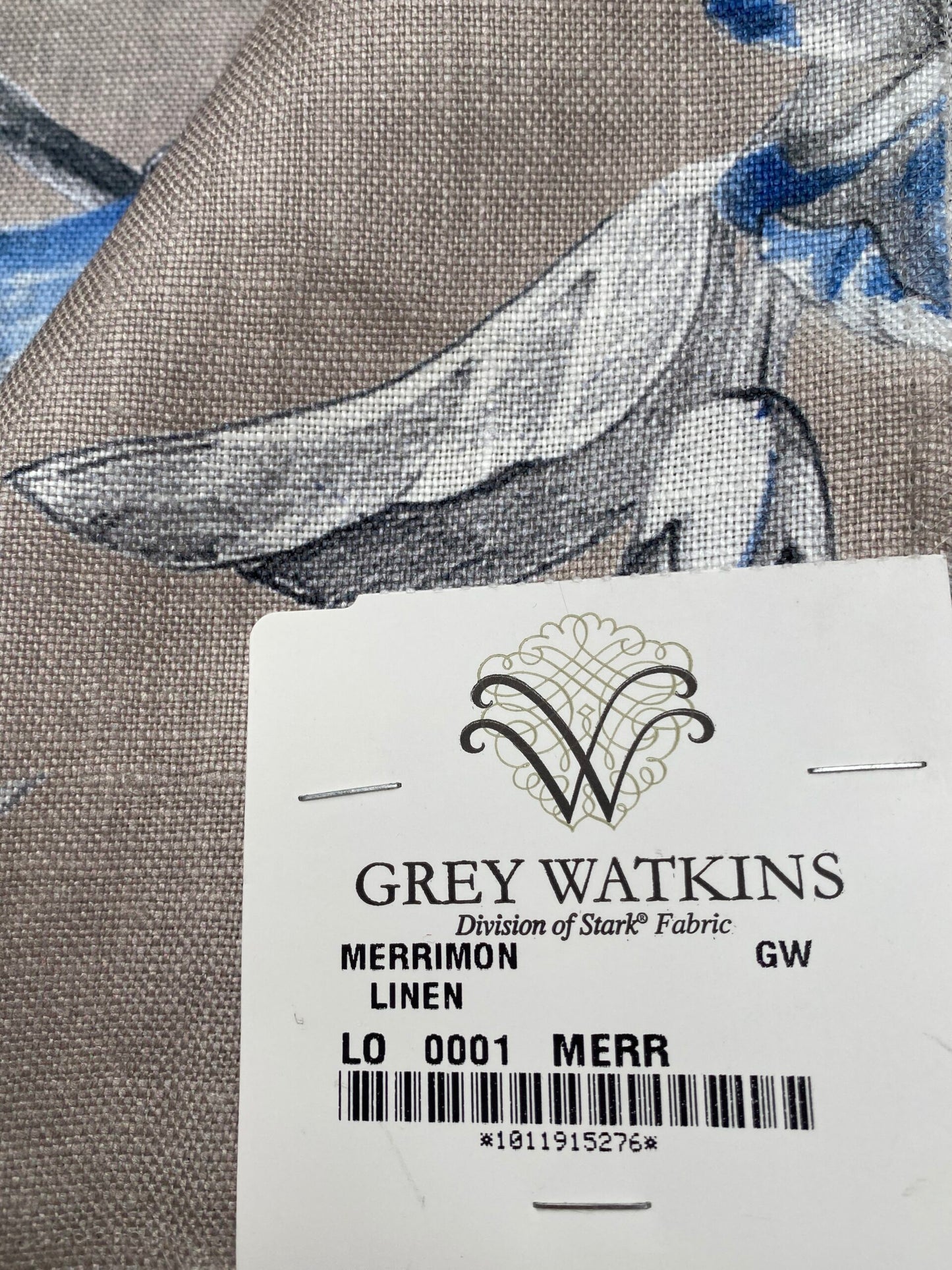 59 Berkbox77 Square Printed Fabrics by Grey Watkins Merrimon Linen Gray White MSRP USD346/y